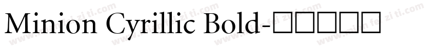 Minion Cyrillic Bold字体转换